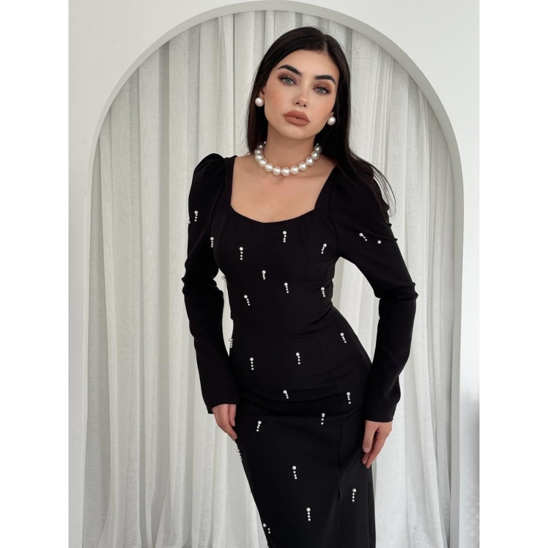 Akit İnci Detaylı Elbise - 147020 Akit İnci Detaylı Elbise - 147020