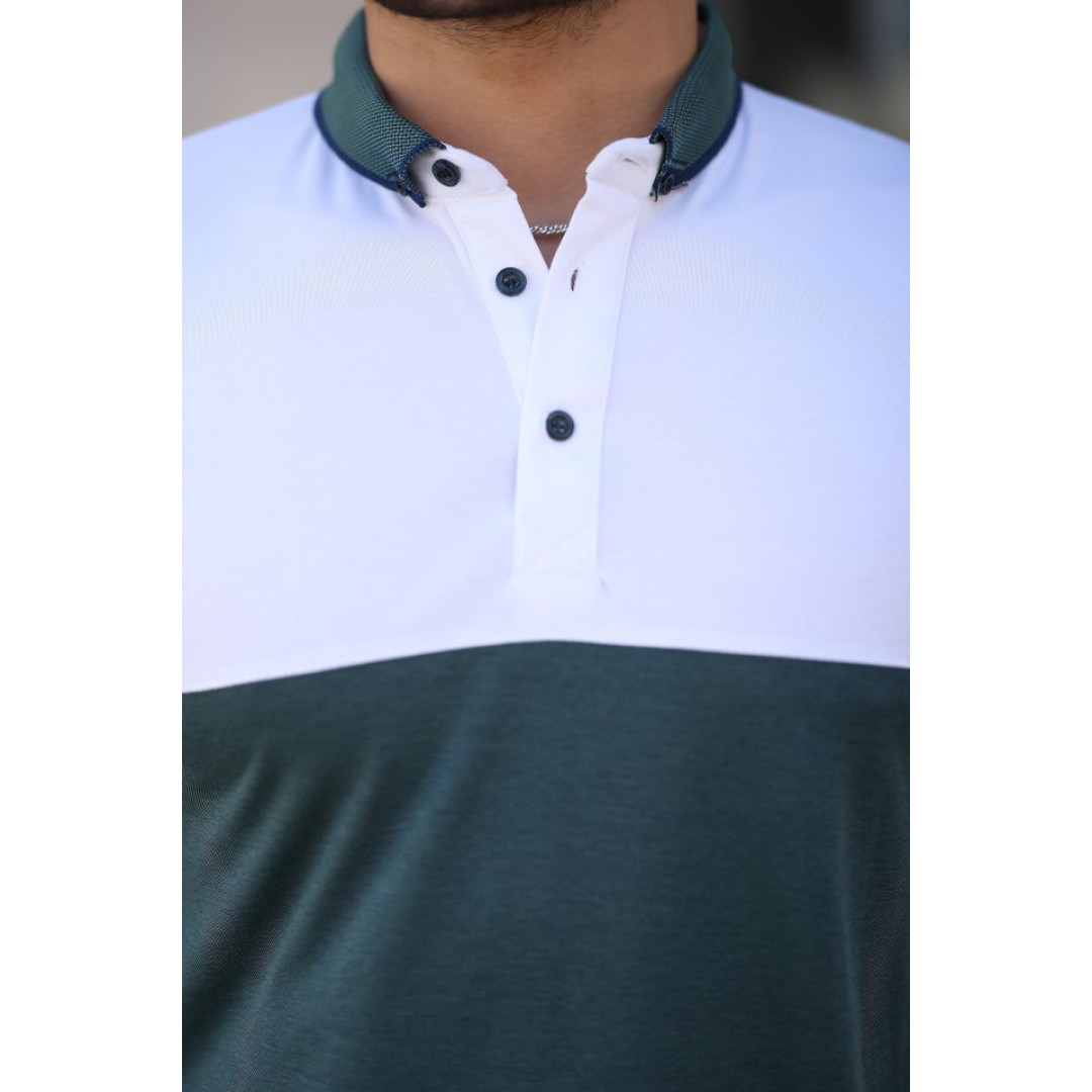 Erkek Yakalı çift Renk Kısa Kollu T-shirt 161258 Erkek Yakalı çift Renk Kısa Kollu T-shirt 161258