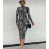 Kadın Zebra Desen Süet Kumaş Fırsat ürün Midi Boy Elbise - 141002 Kadın Zebra Desen Süet Kumaş Fırsat ürün Midi Boy Elbise - 141002
