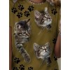 Kadın Kısa Kollu Kedi Ve Pati Baskılı Süprem T-shirt 157608
