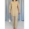 Camel Yıkamalı Gömlek Ve Pantolon Takım 153809 Camel Yıkamalı Gömlek Ve Pantolon Takım 153809