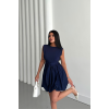 BALON ETEKLİ TASARIM KISA ELBİSE - Lacivert - 156653 BALON ETEKLİ TASARIM KISA ELBİSE - Lacivert - 156653