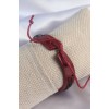 Bordo Renk Siyah İpli Deri Erkek Bileklik - 51559 Bordo Renk Siyah İpli Deri Erkek Bileklik - 51559