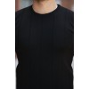 Erkek Ince çizgi Dokulu Bisiklet Yaka Kısa Kollu T-shirt - 162325 Erkek Ince çizgi Dokulu Bisiklet Yaka Kısa Kollu T-shirt - 162325