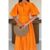 Oranj Pileli Balkon Elbise 163635 Oranj Pileli Balkon Elbise 163635