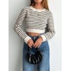 Kadın Uzun Kollu Balıkçı Yaka Crop Triko Bluz - 136180 Kadın Uzun Kollu Balıkçı Yaka Crop Triko Bluz - 136180