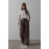 Beli Lastikli Bol Paça Pantolon - Kahve 156824 Beli Lastikli Bol Paça Pantolon - Kahve 156824