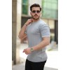 Erkek Bisiklet Yaka çizgi Desenli Ribanalı Kısa Kollu Tshirt - 159128 Erkek Bisiklet Yaka çizgi Desenli Ribanalı Kısa Kollu Tshirt - 159128