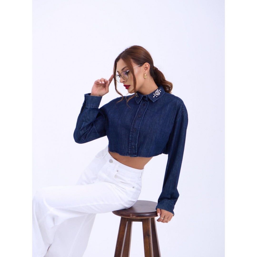 6603 KOT BLUZ-MAVİ 143063