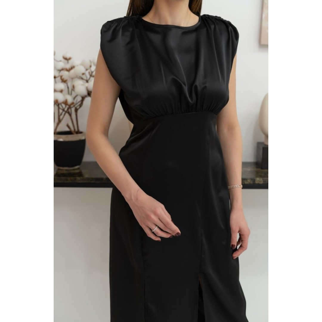 Siyah Eteği Yırtmaçlı Helen Elbise - 150503 Siyah Eteği Yırtmaçlı Helen Elbise - 150503