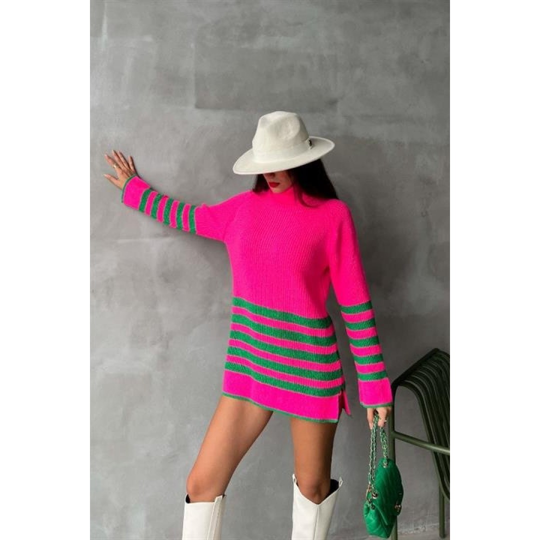 Palgen Çizgili Oversize Kazak 1195-09 155779 Palgen Çizgili Oversize Kazak 1195-09 155779