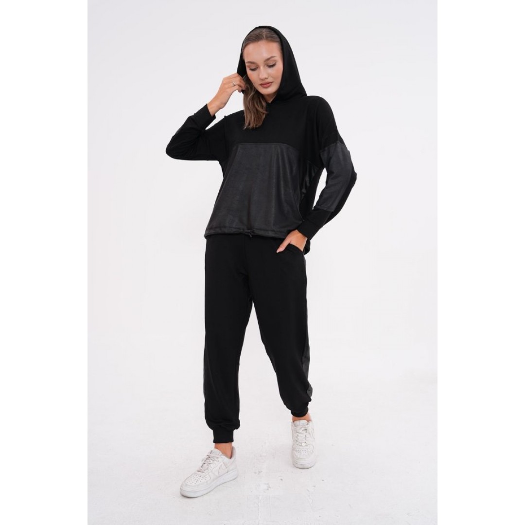 Kadın Uzun Kollu Kapüşonlu Oversize Sweat Ve Pantolon Ikili Takım 127796 Kadın Uzun Kollu Kapüşonlu Oversize Sweat Ve Pantolon Ikili Takım 127796
