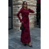 Kadife Baskılı Sırt Dekolteli Astarlı Elbise 2825 158543 Kadife Baskılı Sırt Dekolteli Astarlı Elbise 2825 158543