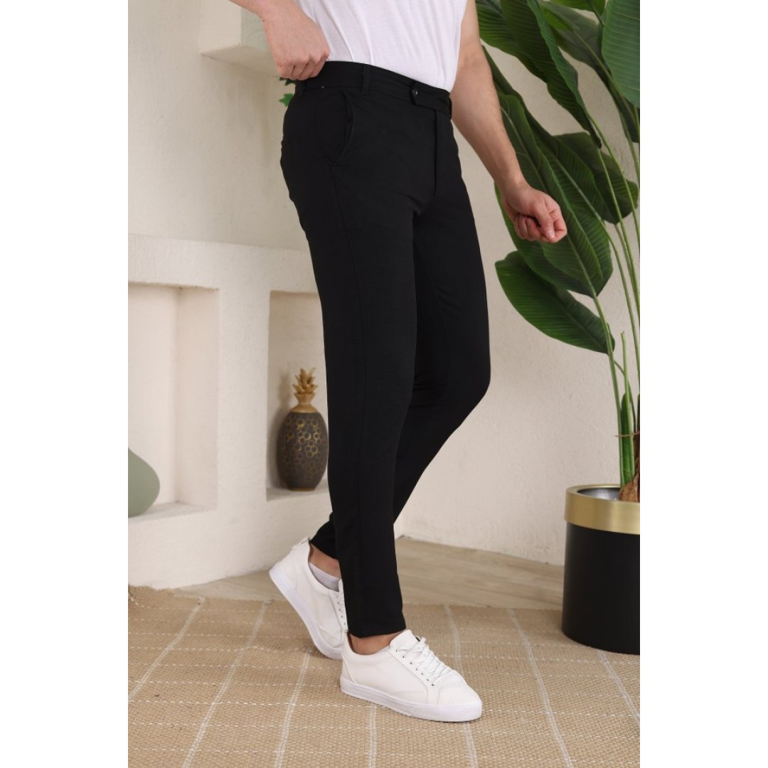 Erkek Slim Fit Likralı Bilek Boy Kumaş Pantolon - 159381 Erkek Slim Fit Likralı Bilek Boy Kumaş Pantolon - 159381