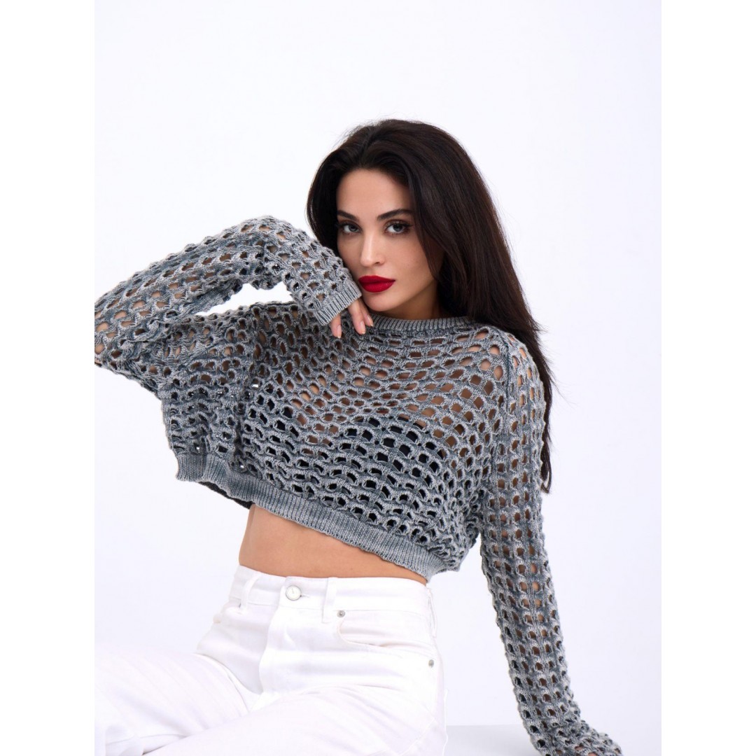 3958 TRİKO FİLE BOLERO-GRİ - 143676 3958 TRİKO FİLE BOLERO-GRİ - 143676