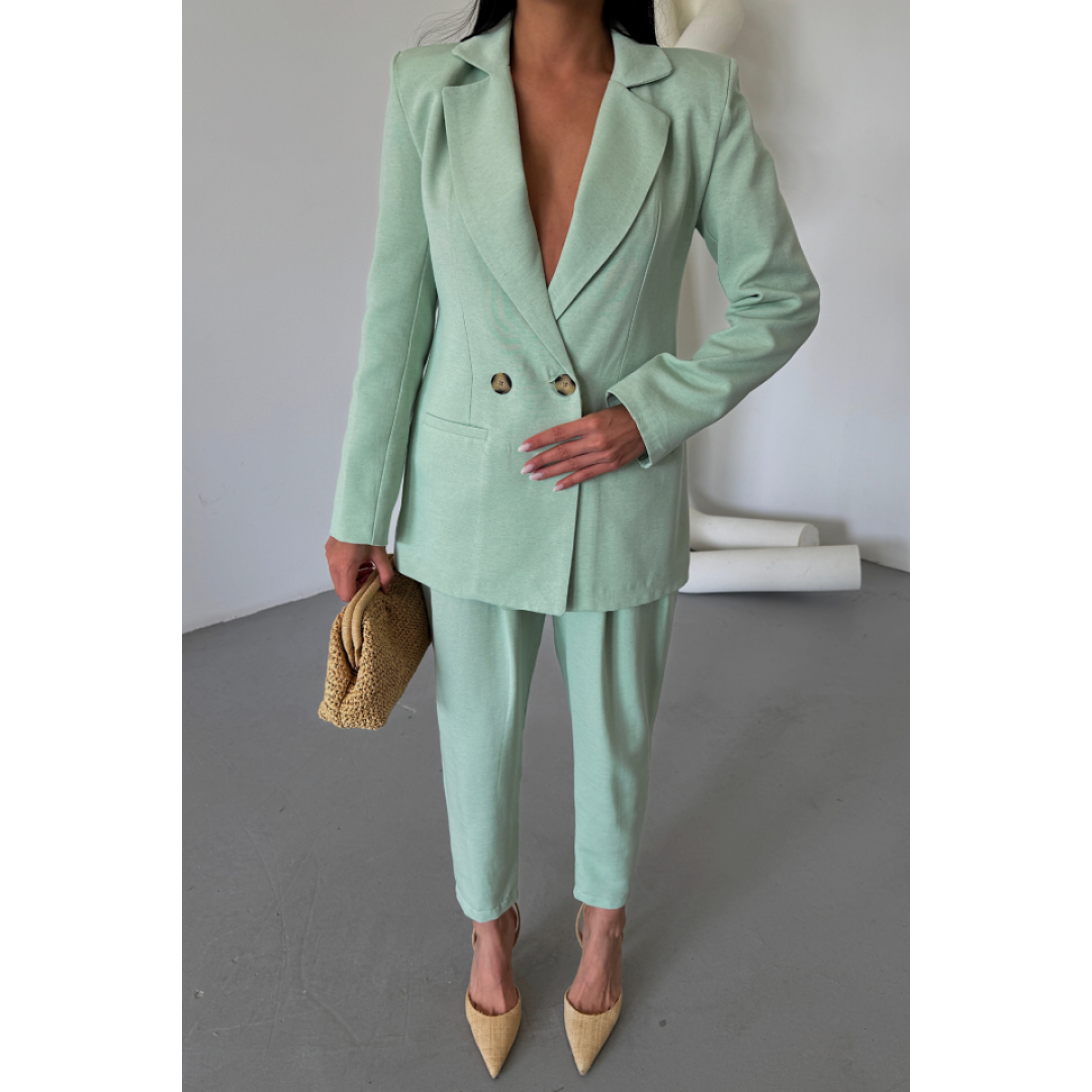 KETEN CEKET - PANTOLON TAKIM - Mint 160803 KETEN CEKET - PANTOLON TAKIM - Mint 160803