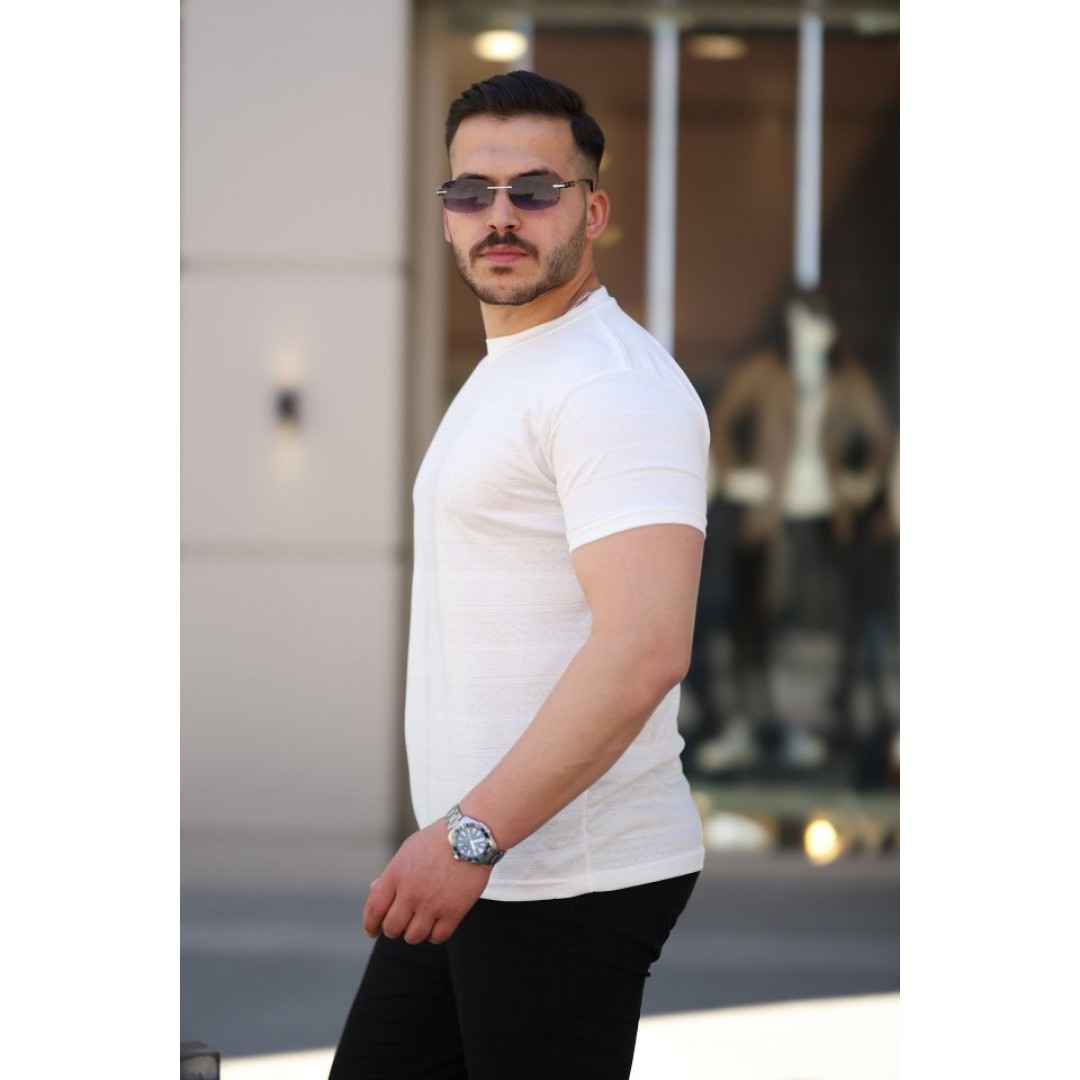 Erkek Mini Jakarlı Kısa Kollu T-shirt - 161232 Erkek Mini Jakarlı Kısa Kollu T-shirt - 161232