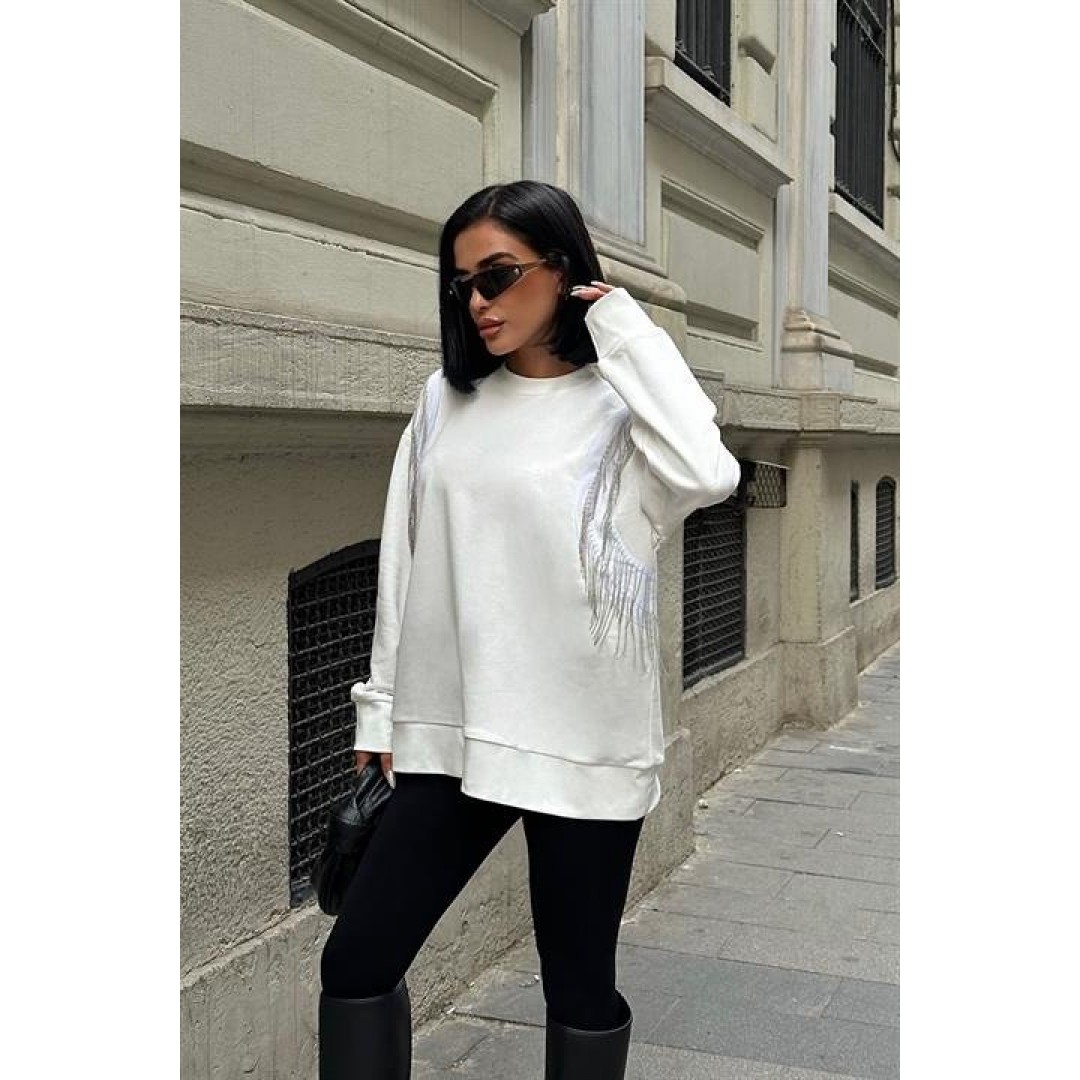 Angelina Metalize Sarkaçlı Sweatshirt 8048 -08 155923