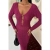 Göğüs Aksesuar Ve Pencereli Triko Elbise 2852 158964