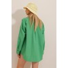 Kadın Keten Kumaş Oversize Gömlek - 159583 Kadın Keten Kumaş Oversize Gömlek - 159583