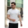 Erkek Bisiklet Yaka Ribanalı Kısa Kollu Tshirt - 159175 Erkek Bisiklet Yaka Ribanalı Kısa Kollu Tshirt - 159175