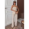 Straplez Büstiyerli Plazzo Pantolonlu Çizgili Takım 10151 159269 Straplez Büstiyerli Plazzo Pantolonlu Çizgili Takım 10151 159269