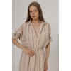 Beli Lastikli Elbise - Taş - 162578 Beli Lastikli Elbise - Taş - 162578