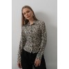 Yanları Büzgülü Leopar Gömlek - Leopar 159732