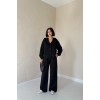 Siyah Beli Lastikli Ceket Ve Pantolon Takım - 153508 Siyah Beli Lastikli Ceket Ve Pantolon Takım - 153508