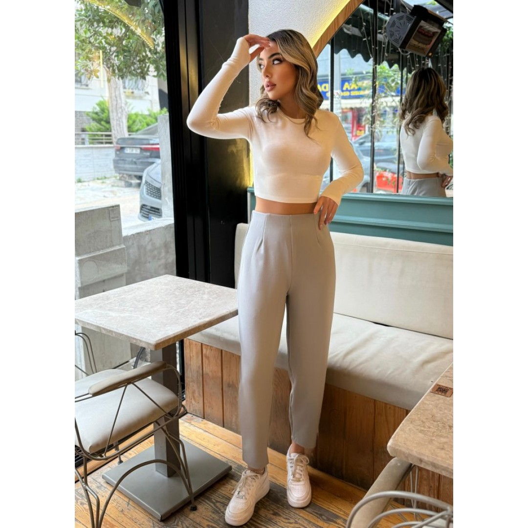 Kadın Krep Kumaş Balon Pantolon - 136240 Kadın Krep Kumaş Balon Pantolon - 136240
