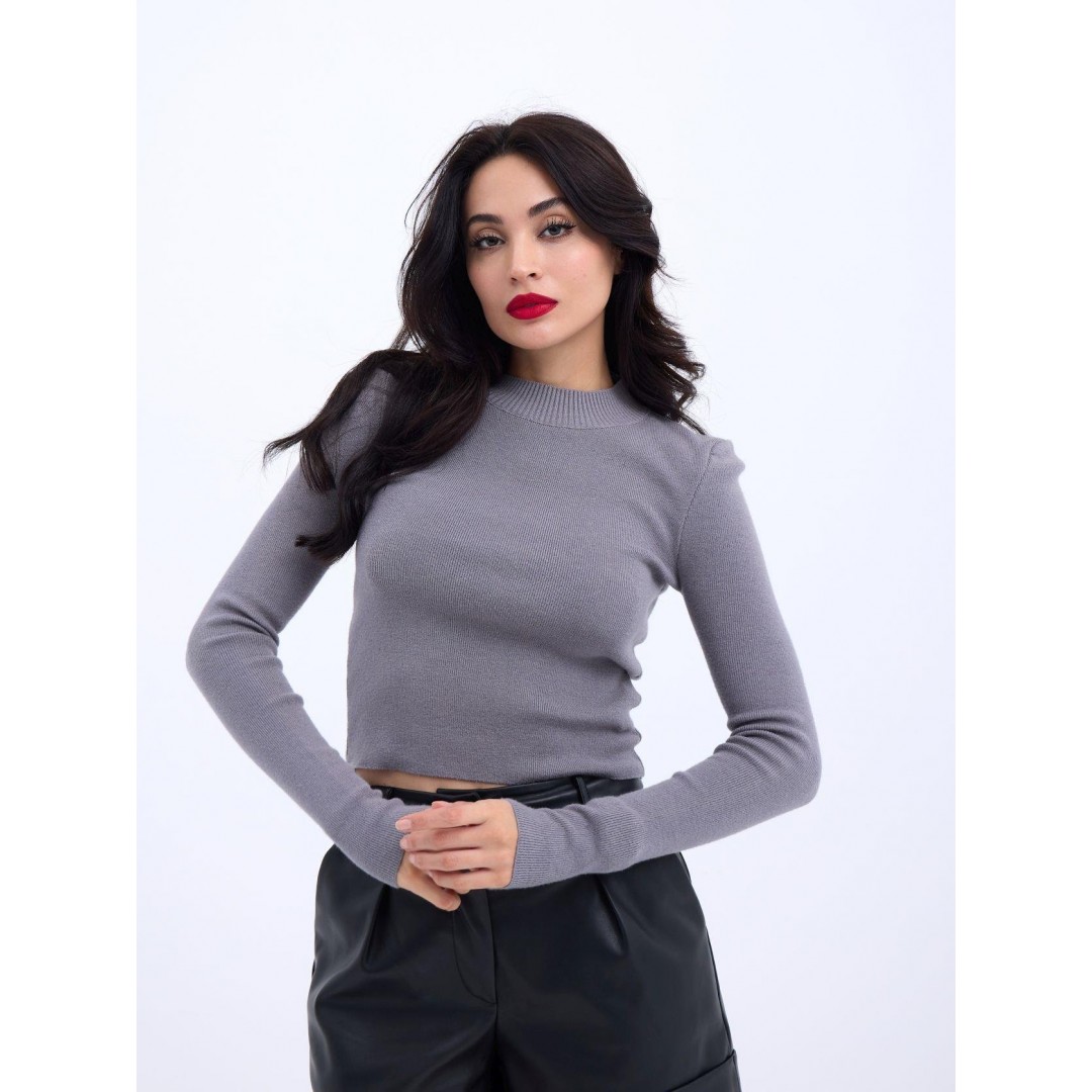 42201 TRİKO BASİC KAZAK-GRİ 143965