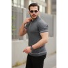 Erkek Fermuarlı Yakalı Kısa Kollu T-shirt 160692 Erkek Fermuarlı Yakalı Kısa Kollu T-shirt 160692