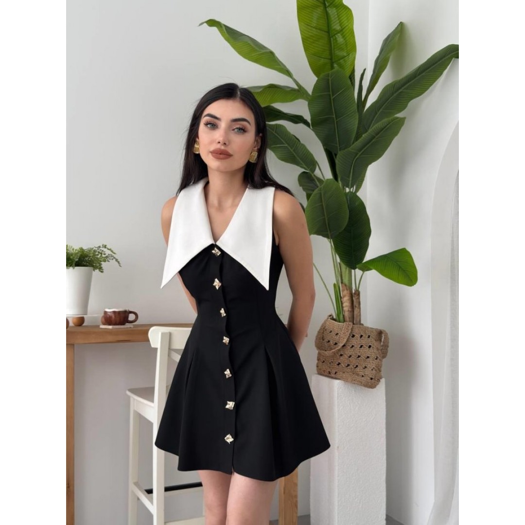 Ness Düğmeli Elbise - 153862