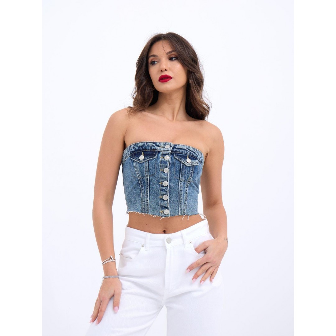6285 KOT BLUZ-MAVİ 142782