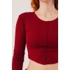 Ters Dikişli Basic Bordo Body Bluz 148083 Ters Dikişli Basic Bordo Body Bluz 148083