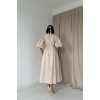 Bej Pileli Balkon Elbise - 159635 Bej Pileli Balkon Elbise - 159635