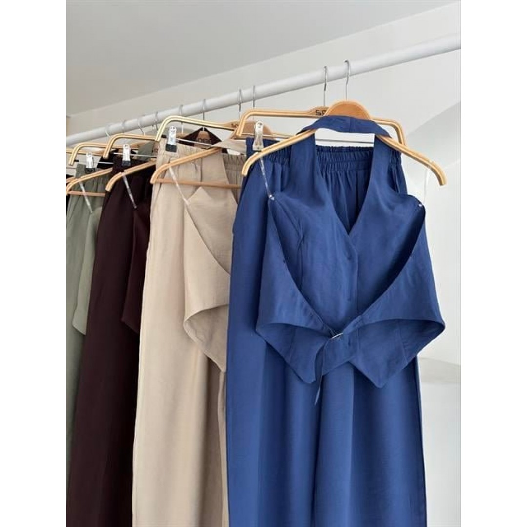Halter Yaka Yelekli Modal Takım 10144 159110