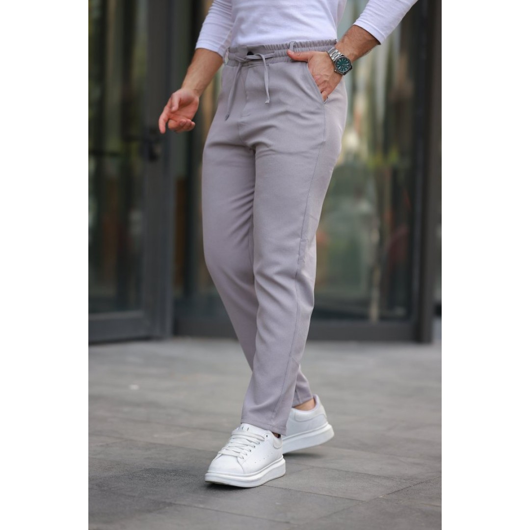Erkek Beli Bağcıklı Jogger Pantolon