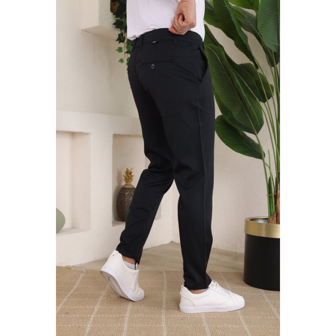 Erkek Casual Slim Fit Cord Desenli Kumaş Pantolon - 159388 Erkek Casual Slim Fit Cord Desenli Kumaş Pantolon - 159388