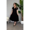 Kadın Kısa Kollu V Yaka Salaş Maxi Boy Elbise 162487 Kadın Kısa Kollu V Yaka Salaş Maxi Boy Elbise 162487
