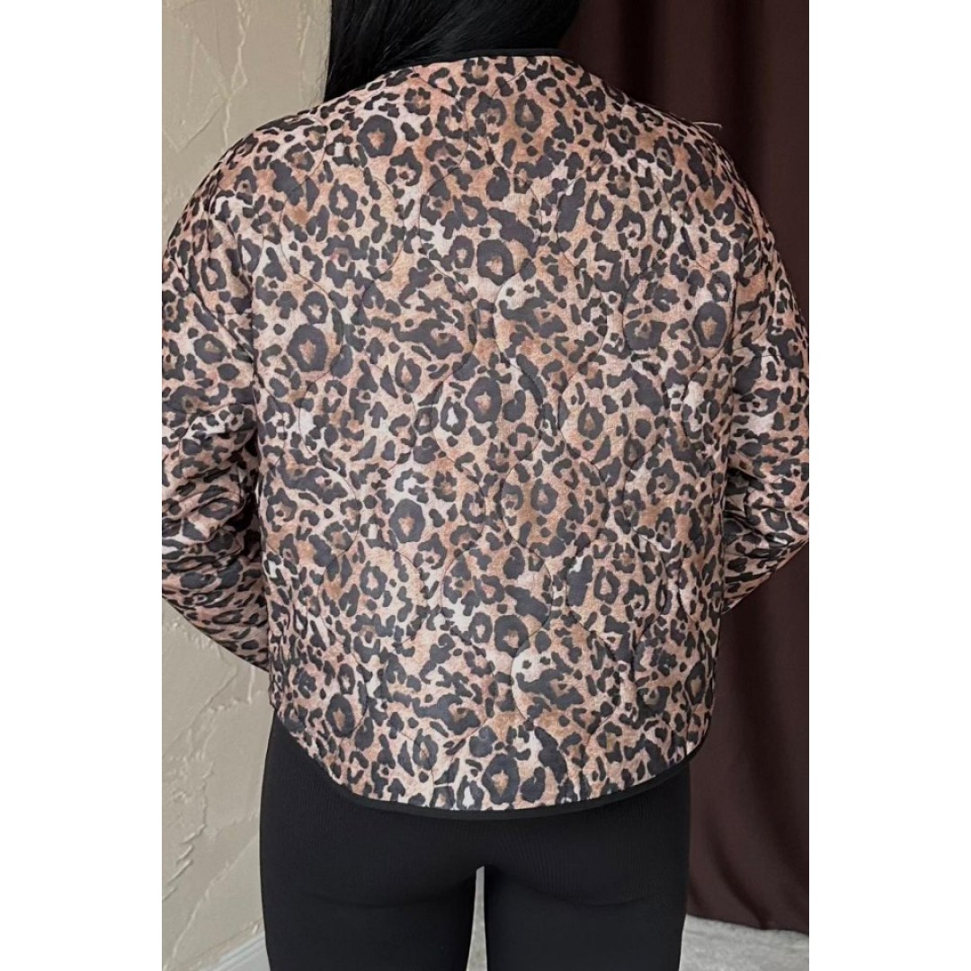 Leopar Leopar Desenli Kapitone Ceket 154198 Leopar Leopar Desenli Kapitone Ceket 154198