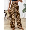 Kadın Süprem Kumaş Beli Lastikli Leopar Desen Pantolon 161420 Kadın Süprem Kumaş Beli Lastikli Leopar Desen Pantolon 161420