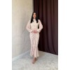 Bej Önü Büzgülü Şifon Elbise - 152313 Bej Önü Büzgülü Şifon Elbise - 152313