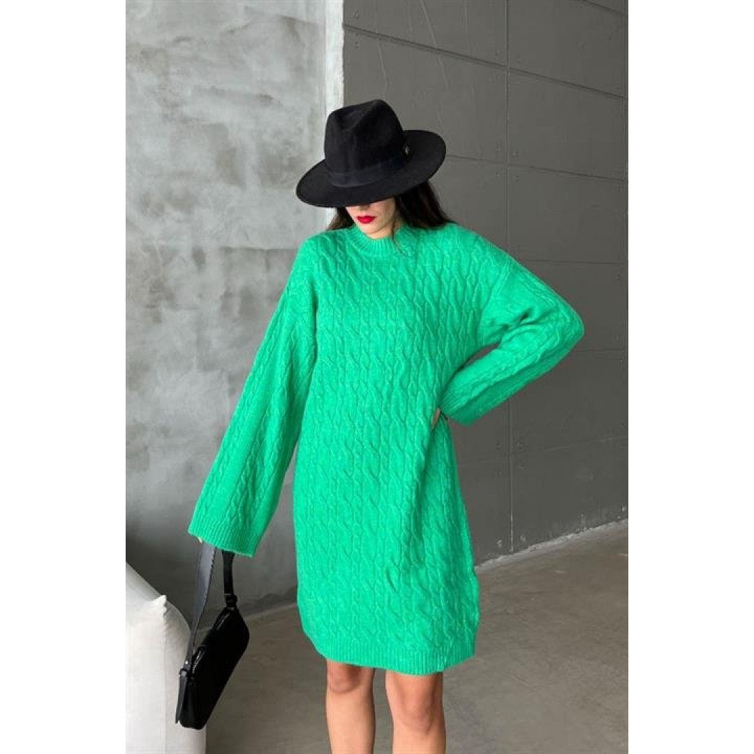 Melanie Örgü Desen Mini Elbise 2537-02 155761