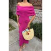 Eteği Gül Detay Madonna Yaka Elbise 2863 - 159076 Eteği Gül Detay Madonna Yaka Elbise 2863 - 159076