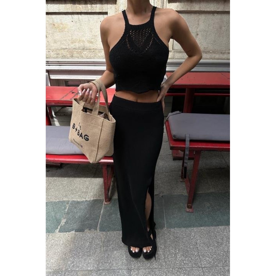 Elena Yırtmaç Detay Crop Takım 9834 155114 Elena Yırtmaç Detay Crop Takım 9834 155114