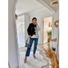Kadın Uzun Kollu Kapşonlu Bağcıklı Kedi Desenli şardonlu Dalgıç Bluz - 134701 Kadın Uzun Kollu Kapşonlu Bağcıklı Kedi Desenli şardonlu Dalgıç Bluz - 134701