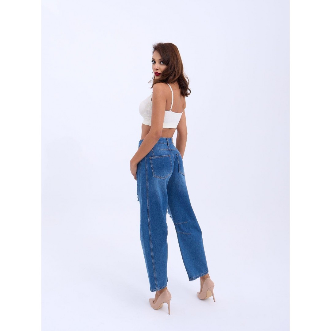 7086 KOT PANTOLON-MAVİ 143745