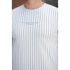 Erkek Dikey çizgili Ottoman Kumaş Kısa Kollu T-shirt 162319