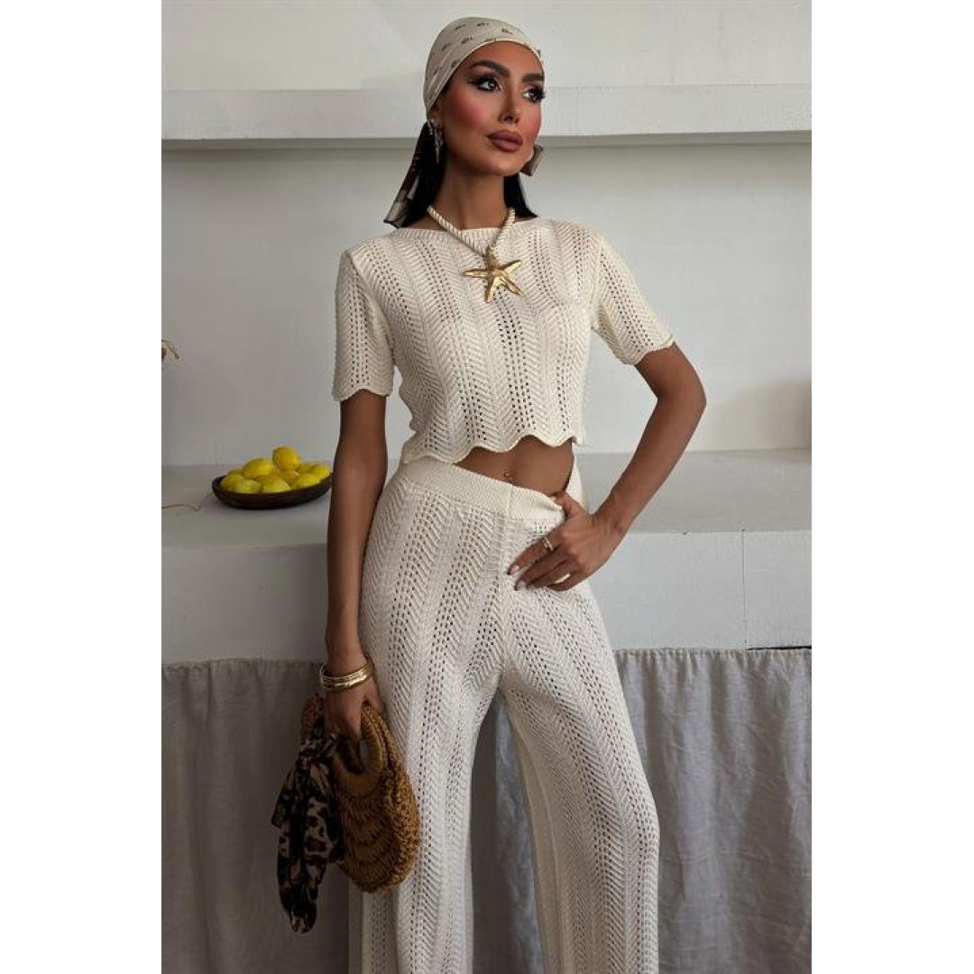 Triko Bluz Pantolon İkili Takım 10084-025 - 159440 Triko Bluz Pantolon İkili Takım 10084-025 - 159440